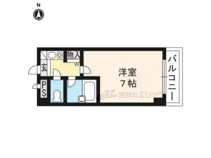 FORLIFE西院(1K/4階)の間取り写真