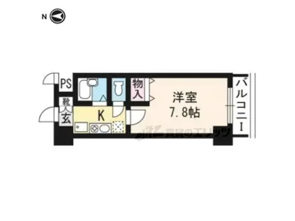Aフラット高野(1K/3階)の間取り写真