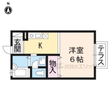 アトリオT(1K/1階)の間取り写真