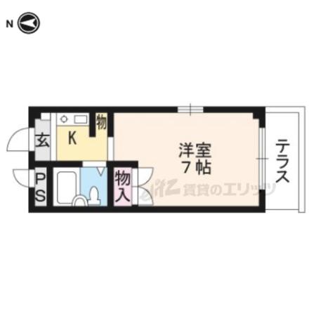 ベルビュー大塚(1K/2階)の間取り写真
