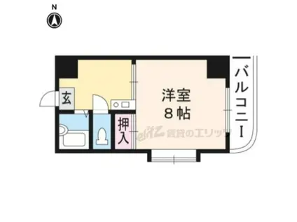 ラ・ビスタ(1K/4階)の間取り写真