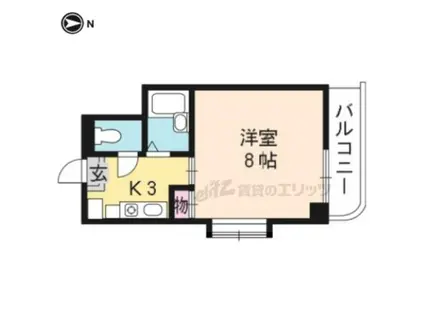 ラ・ビスタ(1K/2階)の間取り写真