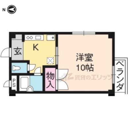 シェランジュ大久保(1K/3階)の間取り写真