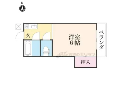 メゾン嵯峨野(1K/1階)の間取り写真