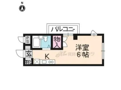 エクセルメゾン瀬田(ワンルーム/2階)の間取り写真