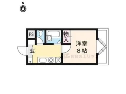 リバーサイド高野(1K/2階)の間取り写真