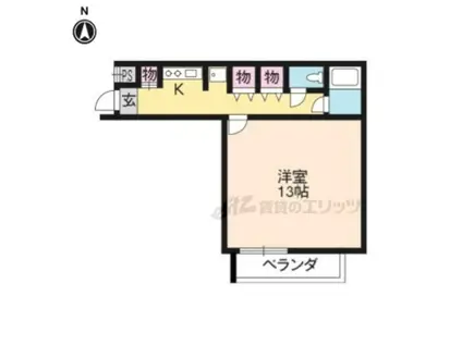 JUNO雅(1K/3階)の間取り写真