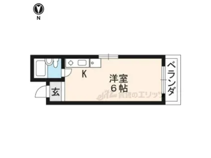 パルハイツ麻田(ワンルーム/3階)の間取り写真