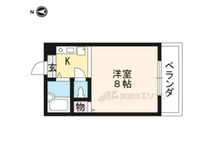 鞘町フラッツ(1K/1階)の間取り写真