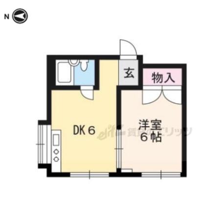 メゾンドぺぺ(1DK/3階)の間取り写真