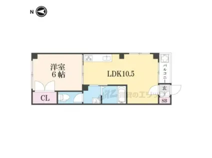 フローレ大宮(1LDK/5階)の間取り写真