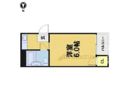 ル・ヴェール清水西(1K/3階)の間取り写真