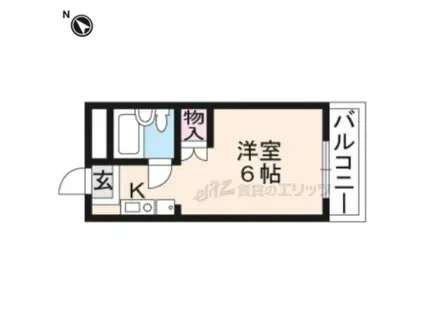 ハイツ玉川(ワンルーム/5階)の間取り写真