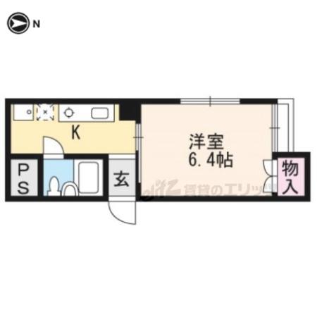SKBマンション(1K/4階)の間取り写真