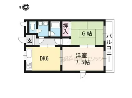 MTボーズマン(2LDK/1階)の間取り写真