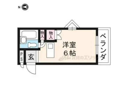 ミストラルアベニュー(1K/2階)の間取り写真