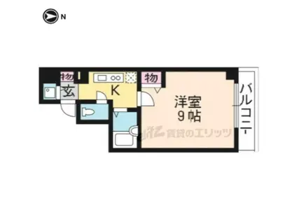 MS MIGNON下鴨(1K/3階)の間取り写真