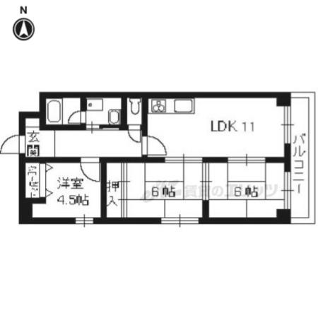 ロイヤル清涼(3LDK/3階)の間取り写真