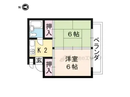 エスプリト横山(2K/3階)の間取り写真