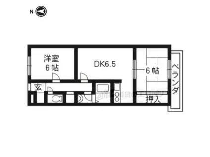 アフリー太田(2DK/2階)の間取り写真