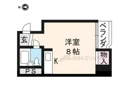 シャロン五十川(ワンルーム/3階)の間取り写真