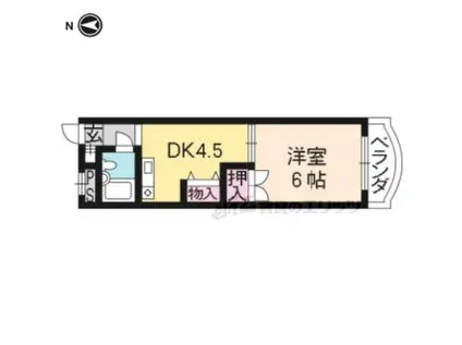 メゾンエリジア(1DK/2階)の間取り写真