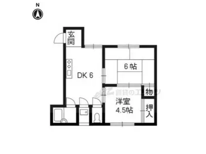 マンション丸高(2DK/2階)の間取り写真