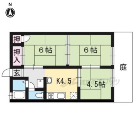 クイーンハイツ(3K/1階)の間取り写真