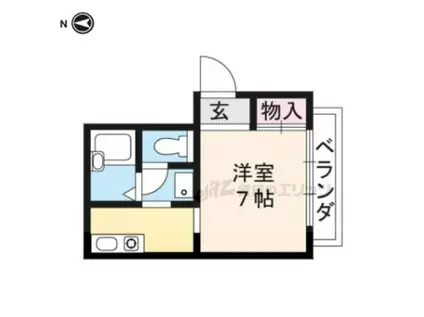 メゾン・ルイ・マリ(1K/1階)の間取り写真