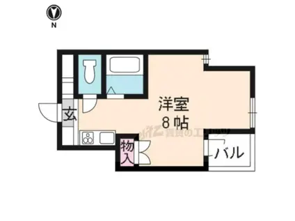 ゼフィール高野(1K/4階)の間取り写真