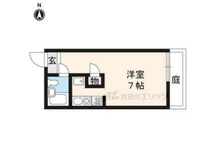 パインフィールド北白川(1K/1階)の間取り写真