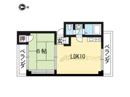 ア・ド・ミラーブル6(1LDK/3階)の間取り写真