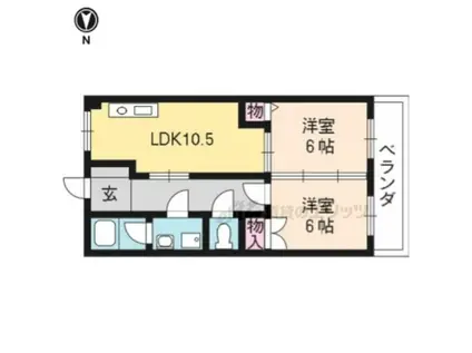 アート寺戸(2LDK/1階)の間取り写真