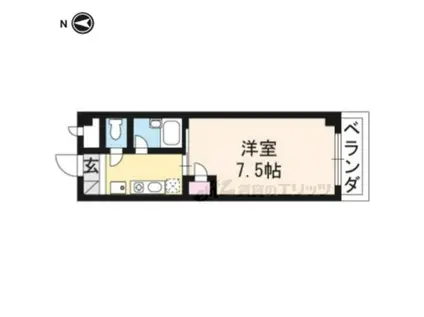 ハイツ山ノ内(1K/3階)の間取り写真