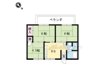 山ノ神ハイツ(3DK/2階)の間取り写真