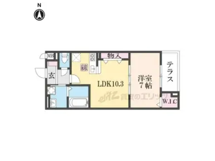 メゾン・ド・エフ(1LDK/1階)の間取り写真