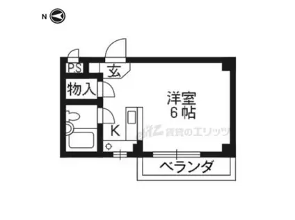 ウィング嵐山(ワンルーム/3階)の間取り写真