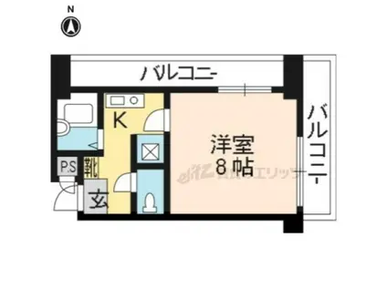 上桂JI(ワンルーム/4階)の間取り写真