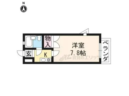 TWIN(1K/2階)の間取り写真