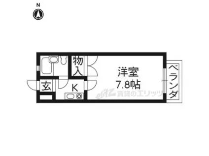 TWIN(1K/1階)の間取り写真