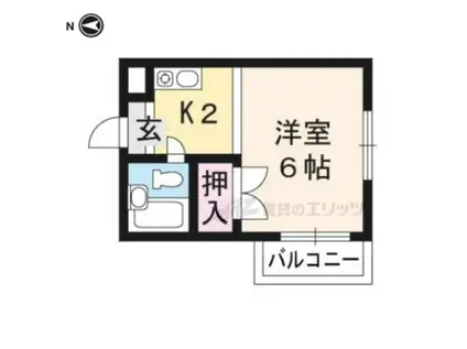 BLDG2M(1K/1階)の間取り写真