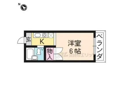 アーバンハイムアイ(1K/1階)の間取り写真