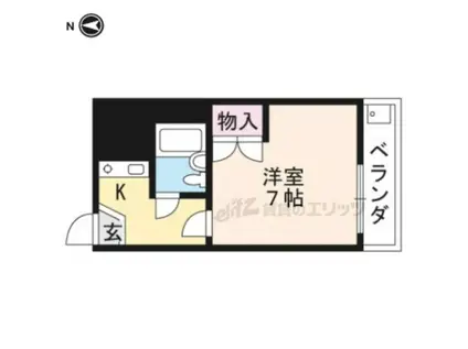 ペガサスハイツ(1K/3階)の間取り写真