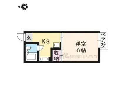 スッデンテンハイムベーレン(1K/1階)の間取り写真