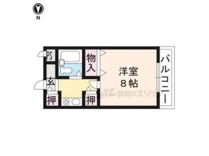 サンフェスタ東福寺A棟(1K/2階)の間取り写真