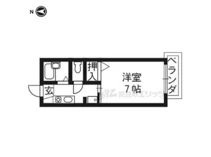 アテッサ京都A棟(1K/1階)の間取り写真