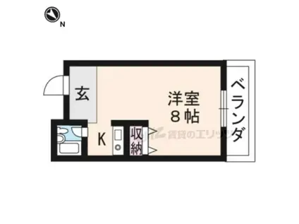 Mハイツ(1K/3階)の間取り写真