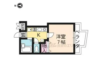 LUNE LAPIN(1K/1階)の間取り写真