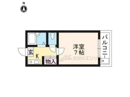 デァザールクニカ(1K/4階)の間取り写真