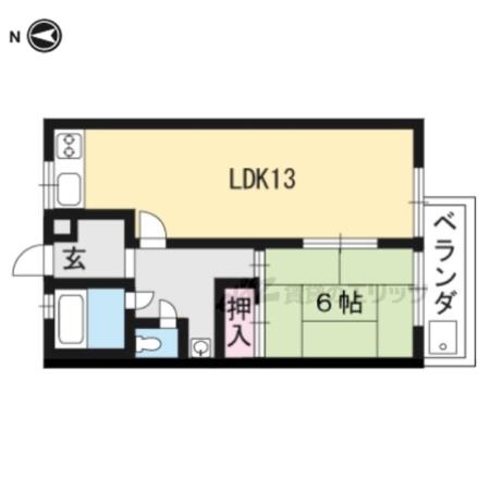 ニューシャルマン(1LDK/2階)の間取り写真